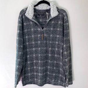 True Grit Plaid 1/4 Zip Pullover Sweater (NWT)